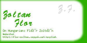 zoltan flor business card